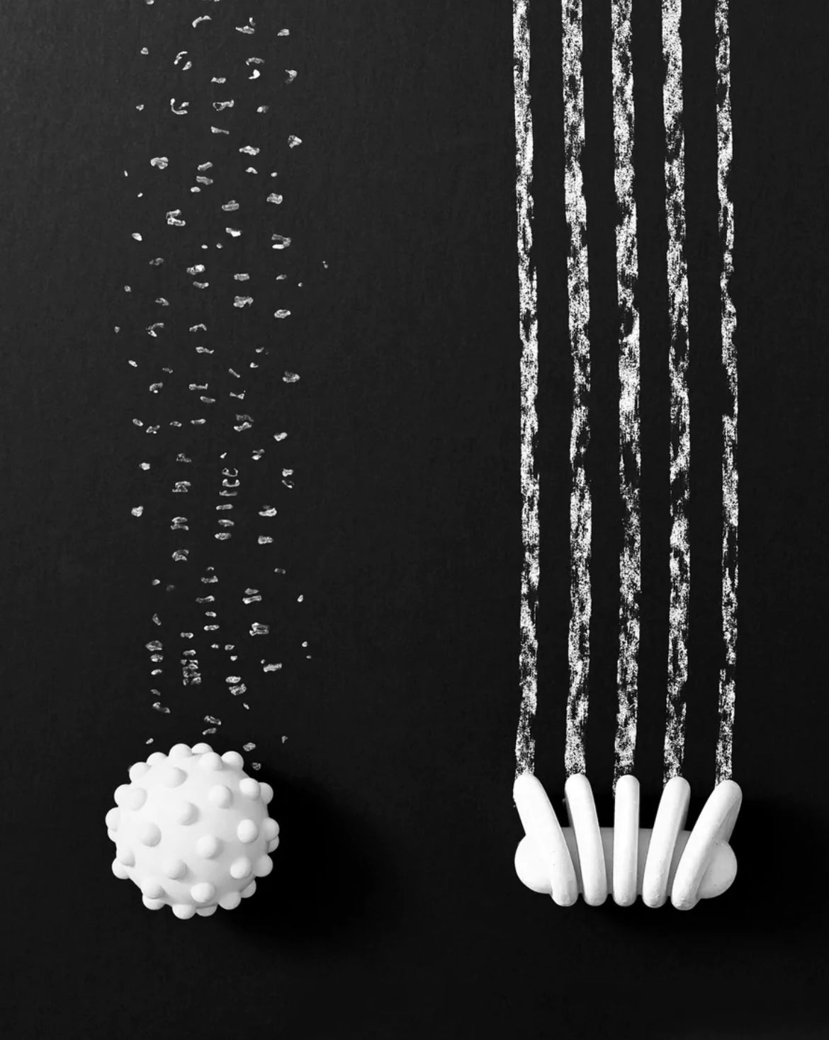 White Moon Chalk - Lunar Rake (decor or play)