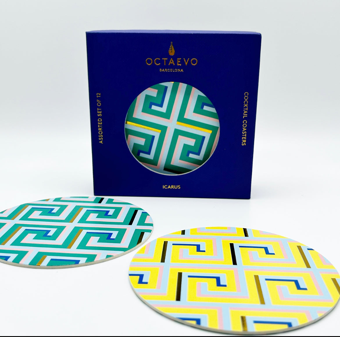 Bright Paver Cocktail Coasters (Two Sided)