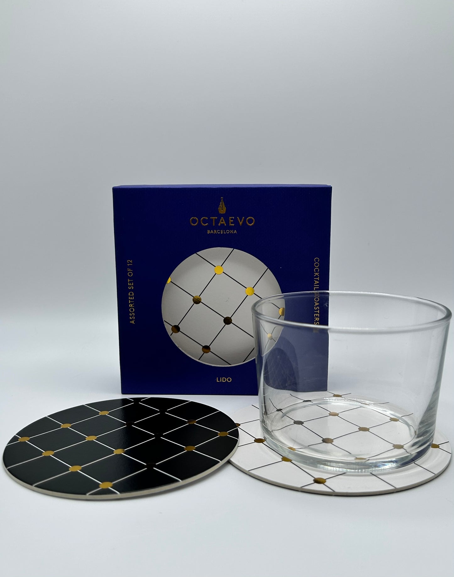 Black & White Affair Cocktail Coasters (Two Sided)