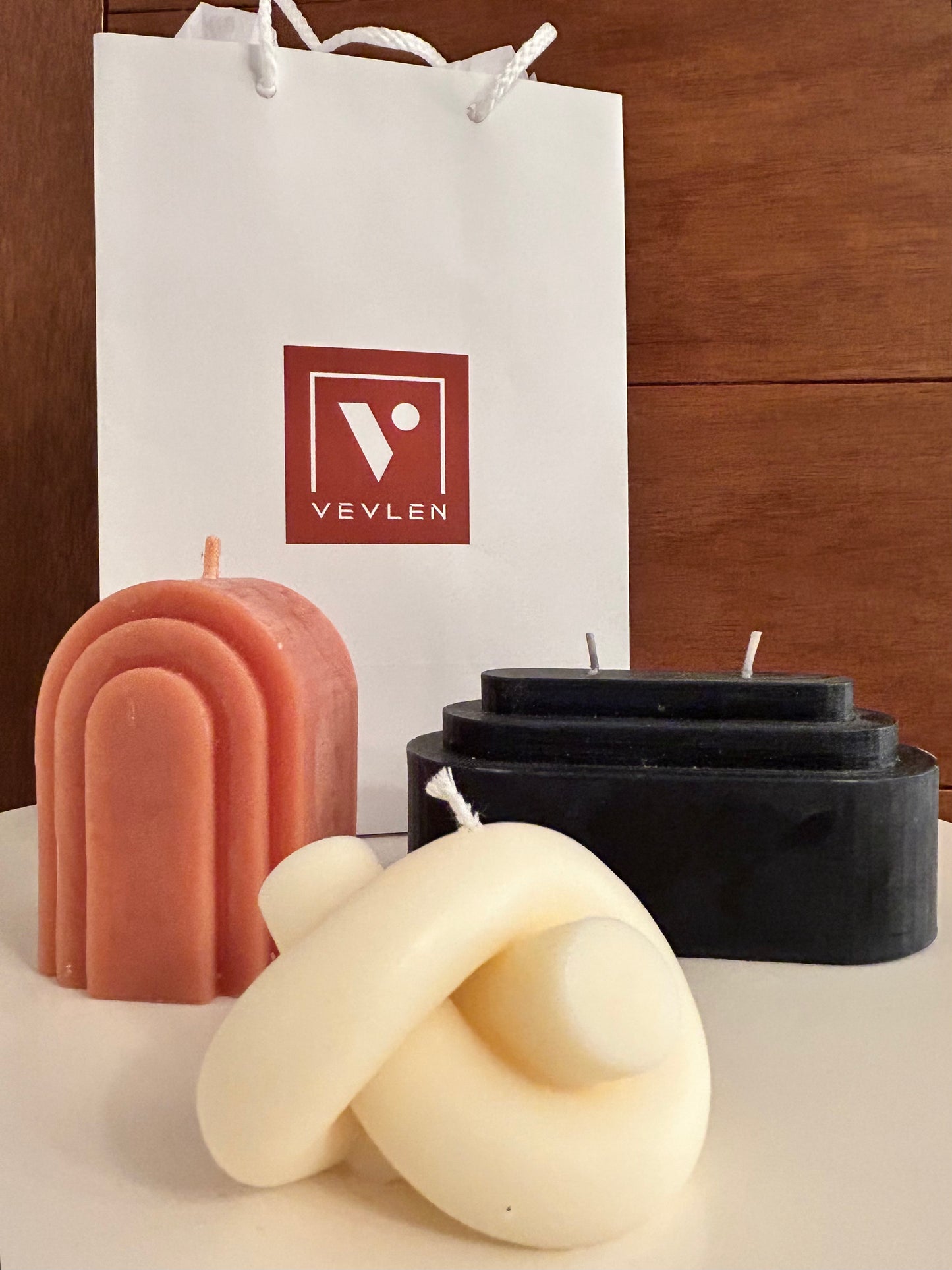Geo Shaped Wax Candle - Amber