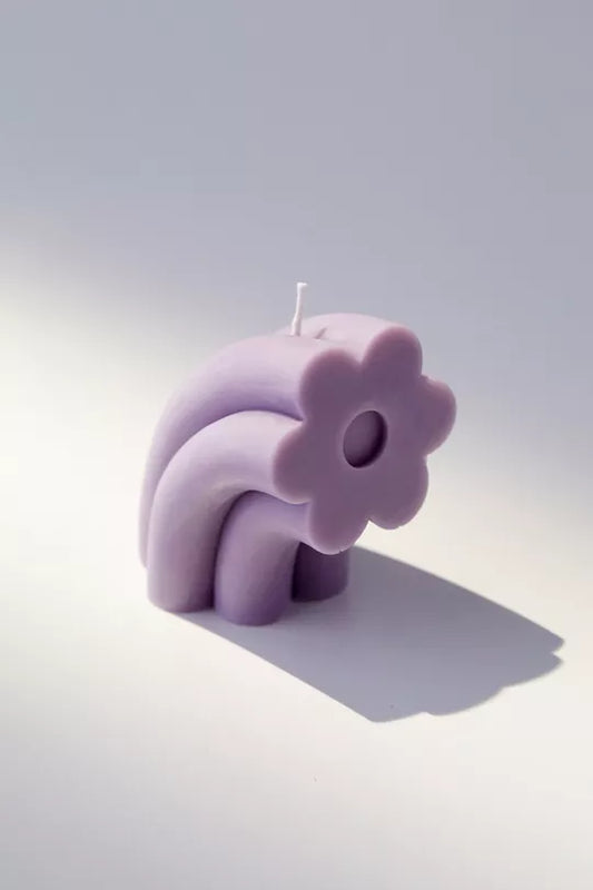 Rainbow Flower Shaped Candle
