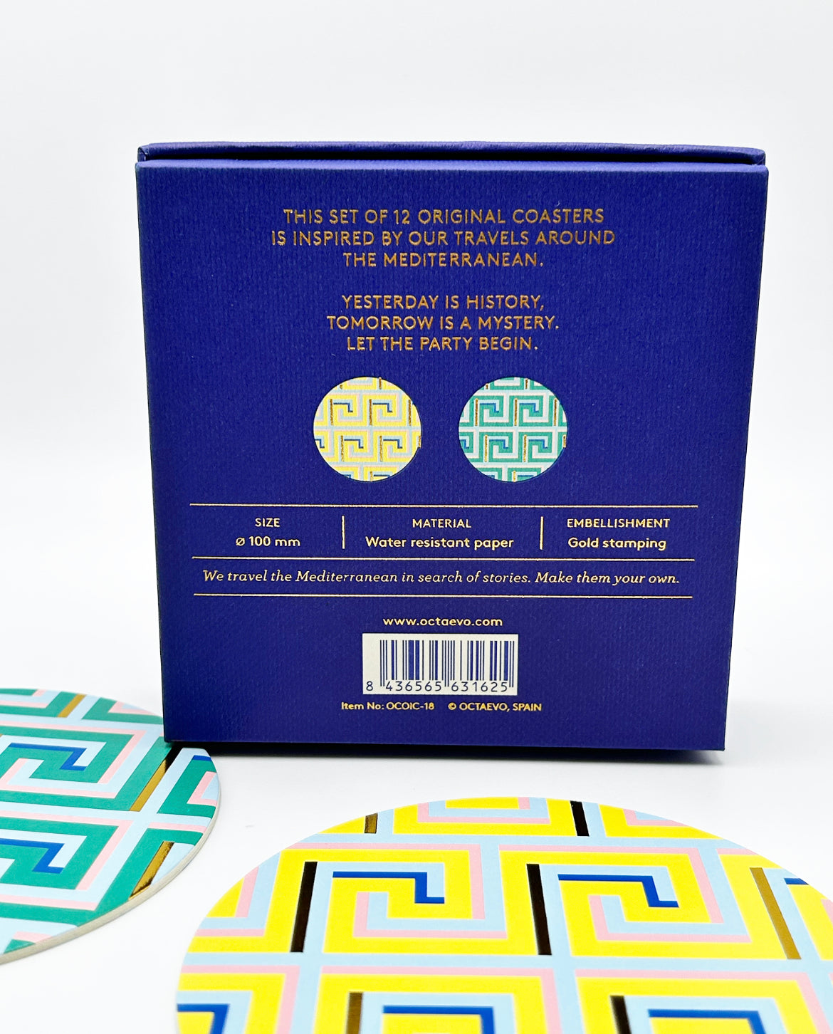 Bright Paver Cocktail Coasters (Two Sided)